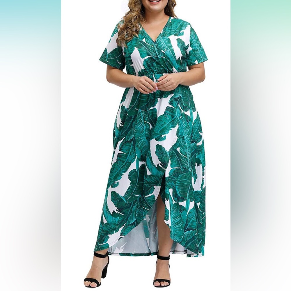 Palm Leaf Maxi Dress